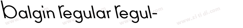 Balgin Regular Regul字体转换